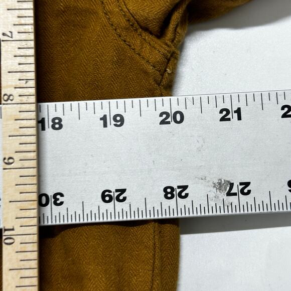 Old Navy Jacket Women Size S Brown Linen Blend Utility Minimalist Preppy Casual - Picture 7 of 9